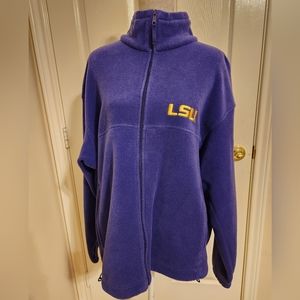 Columbia Men's Fleece XL LSU Full Zip Purple Gold Jacket